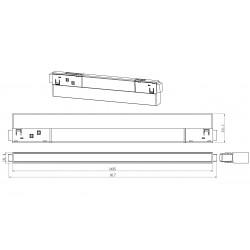 Šviestuvas L-CLICK.15 magnetinei sistemai LINER.15 30W baltas ZigBee skubiai