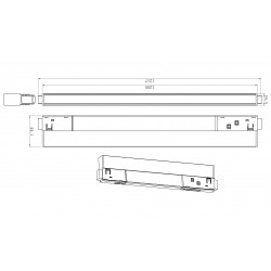 Šviestuvas L-CLICK.15 magnetinei sistemai LINER.15 40W baltas ZigBee skubiai