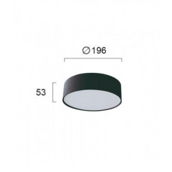 LUBINIS LED ŠVIESTUVAS JAXON 23W JUODAS