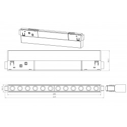 Šviestuvas L-CLICK.15 magnetinei sistemai MARKER.15 12W Baltas ZigBee skubiai