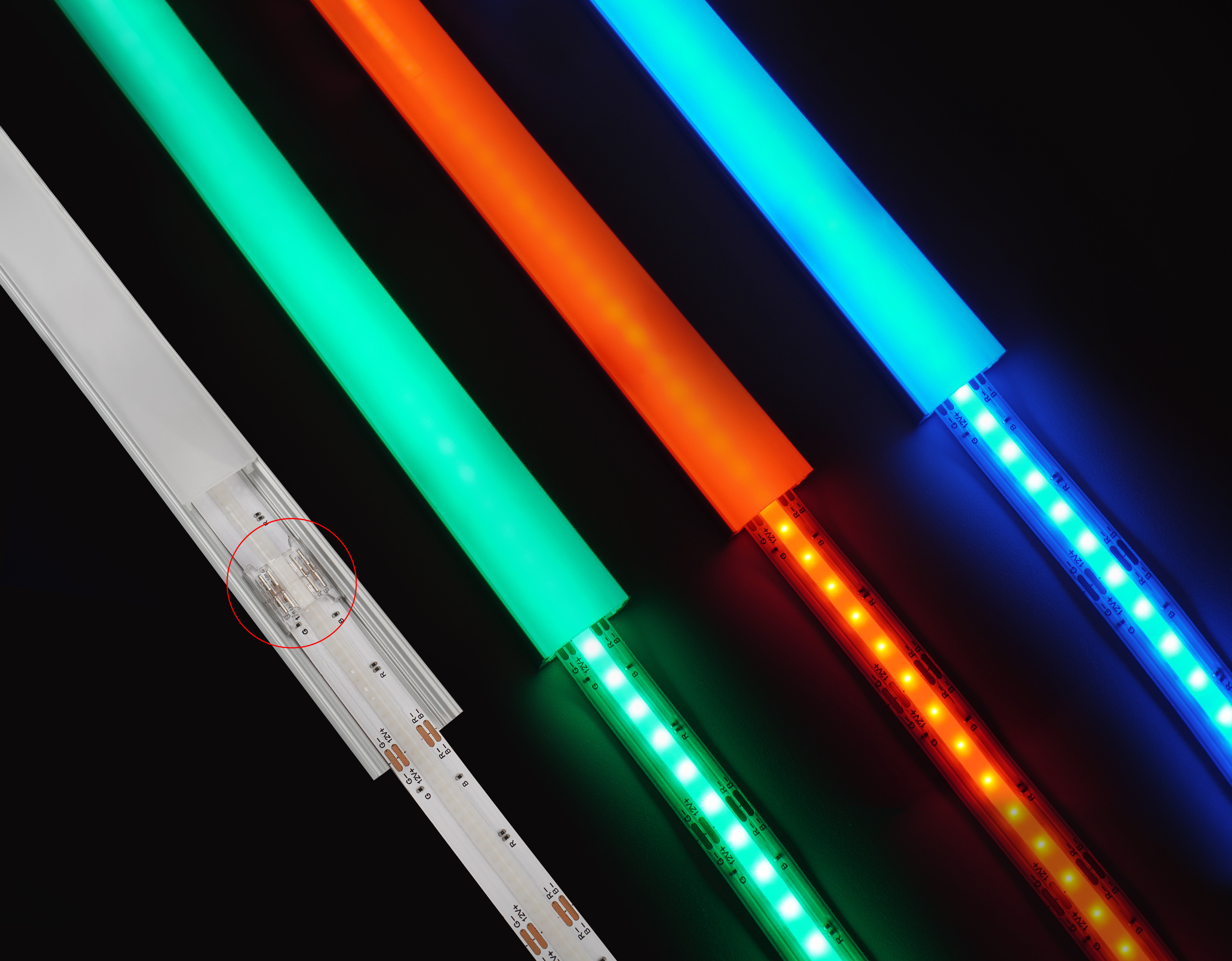 Tiesi RGB LED juostos jungtis jungimui juosta su juosta 10mm Light plan ...
