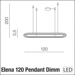 PAKABINAMAS LED ŠVIESTUVAS ELENA 120 50W juodas kaina