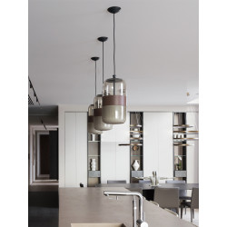 PAKABINAMAS LED ŠVIESTUVAS FUTURA D23 12W DŪMINTO STIKLO | RUDAS skubiai