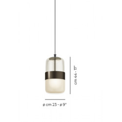 PAKABINAMAS LED ŠVIESTUVAS FUTURA D23 12W DŪMINTO STIKLO | RUDAS pigiau