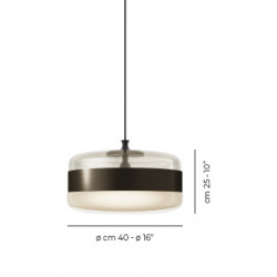 PAKABINAMAS LED ŠVIESTUVAS FUTURA D40 12W DŪMINTO STIKLO | RUDAS pigiau