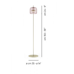 PASTATOMAS LED ŠVIESTUVAS JUBE H150 13W ROŽINIS | AUKSO SPALVOS pigiau