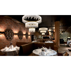 LUBINIS | PAKABINAMAS LED ŠVIESTUVAS ECLISSE D150 98W AUKSO | ĮVAIRIŲ SPALVŲ pigiau