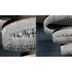 LUBINIS | PAKABINAMAS LED ŠVIESTUVAS ECLISSE D150 98W AUKSO | ĮVAIRIŲ SPALVŲ kaina