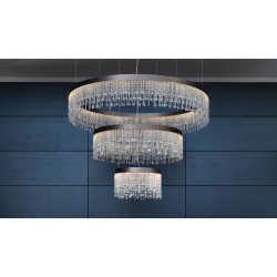 LUBINIS | PAKABINAMAS LED ŠVIESTUVAS ECLISSE D150 98W AUKSO | ĮVAIRIŲ SPALVŲ