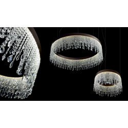 LUBINIS | PAKABINAMAS LED ŠVIESTUVAS ECLISSE D150 98W AUKSO | ĮVAIRIŲ SPALVŲ skubiai