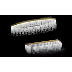 LUBINIS | PAKABINAMAS LED ŠVIESTUVAS ECLISSE D150 98W AUKSO | ĮVAIRIŲ SPALVŲ pigiau