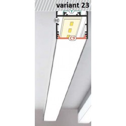LED PROFILIS VARIO30-02 ACDE-9/TY PAVIRŠINIS, 3M, ANODUOTAS ALIUMINIS internetu