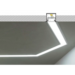 LED PROFILIS LINEA-IN20 EE7F/U7 ĮLEIDŽIAMAS, 1M, JUODAS kaina