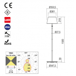 ĮKRAUNAMAS PASTATOMAS LED ŠVIESTUVAS TESEO 10W CCT | RGB ŽALIAS skubiai