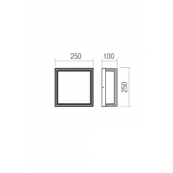 SIENINIS | LUBINIS LED ŠVIESTUVAS QUADRIS 20W RUDAS pristatymas