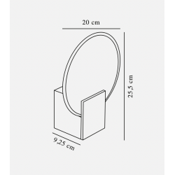 SIeninis LED šviestuvas HESTER 9,5W rudas
