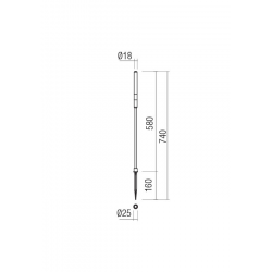 ĮSMEIGIAMAS LED ŠVIESTUVAS TORCH H74 1,5W ANTRACITO SPALVOS skubiai