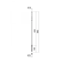ĮSMEIGIAMAS LED ŠVIESTUVAS TORCH H99 1,5W RUDAS skubiai