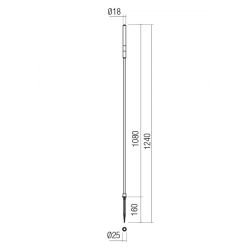ĮSMEIGIAMAS LED ŠVIESTUVAS TORCH H124 1,5W ŽALIAS skubiai