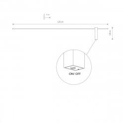 Sieninis LED šviestuvas MOTIVE LED L 16W 4000K juodas pigiau
