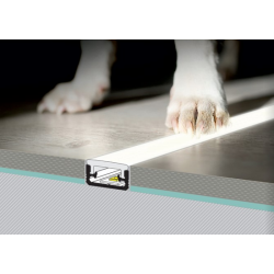 LED PROFILIS FLOOR8 K ĮLEIDŽIAMAS, 2M, ANODUOTAS ALIUMINIS pristatymas
