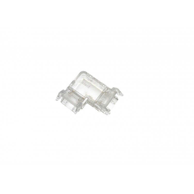 Kampinė LED juostos jungtis jungimui juosta su juosta 8mm Light plan LP-COB-105-CSTS patogiam juostų sujungimui