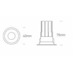 ĮLEIDŽIAMAS LED ŠVIESTUVAS 10106L/W/W 6W BALTAS kaina