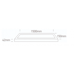 LUBINIS LED ŠVIESTUVAS 62150BFU/B/V L150 40W CCT JUODAS