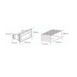 ĮLEIDŽIAMAS LED ŠVIESTUVAS 68080B/B/W 3W JUODAS