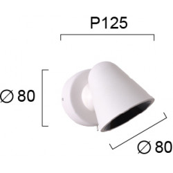 SIENINIS LED ŠVIESTUVAS ENZO 5,6W  baltas
