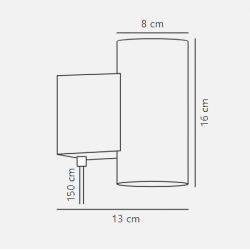 SIENINIS LED ŠVIESTUVAS MONA 10W BALTAS pristatymas