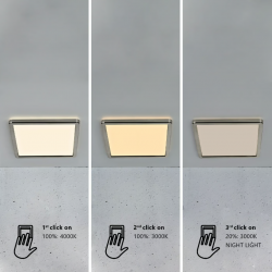 LUBINIS LED ŠVIESTUVAS OJA SQUARE 29 14,5W 3000K | 4000K NIKELIO SPALVOS pristatymas