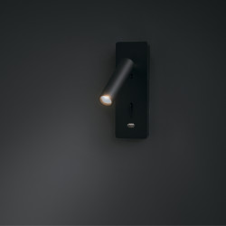 SIENINIS LED ŠVIESTUVAS MIRAX 3W su USB juodas kaina