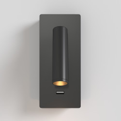 SIENINIS LED ŠVIESTUVAS MIRAX 3W su USB juodas internetu