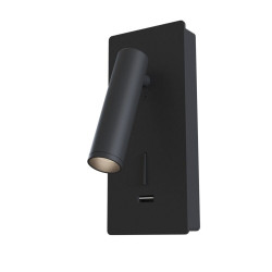 SIENINIS LED ŠVIESTUVAS MIRAX 3W su USB juodas