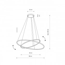 PAKABINAMAS LED ŠVIESTUVAS CIRCOLO 35W 4000K JUODAS internetu