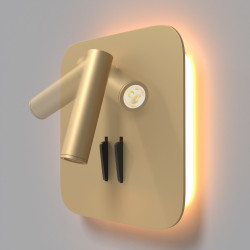 Sieninis LED šviestuvas IOS SQUARE AUKSO SPALVOS kaina