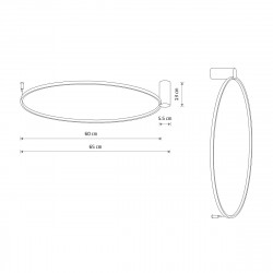 LUBINIS | SIENINIS LED ŠVIESTUVAS CIRCOLO D60 21W 4000K JUODAS kaina