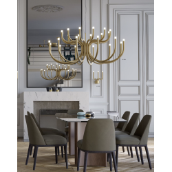 Pakabinamas LED šviestuvas LUXOR 81W aukso spalvos TRIAC internetu