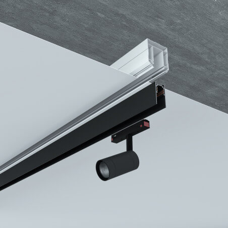 Įtempiamų lubų profilis L-CLICK.20 magnetinei sistemai 2m Light Plan LC20-PVC200-W