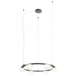 Pakabinamas LED šviestuvas SINCLAIR 37,2W juodas dimeriuojamas