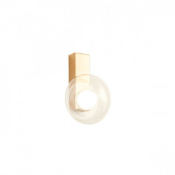Sieninis LED šviestuvas SINCLAIR 6,5W aukso spalvos kaina