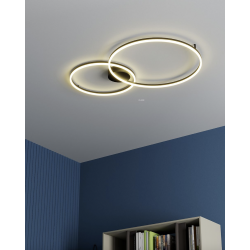 Lubinis | sieninis LED šviestuvas Orbit 63W CCT juodas dimeriuojamas kaina