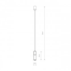 PAKABINAMAS ŠVIESTUVAS CYLINDER H25 ŽALVARIO SPALVOS kaina