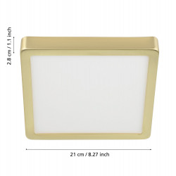 LUBINIS LED šviestuvas FUEVA 5 17W square žalvario spalvos pigiau