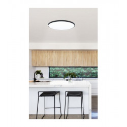 Lubinis dimeriuojamas LED šviestuvas Zubieta JUODAS LED 24W D45