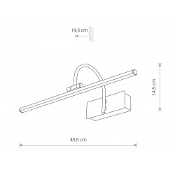 SIENINIS LED ŠVIESTUVAS GIOTTO L45,5 9W ŽALVARIO SPALVOS internetu