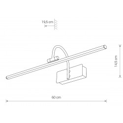 SIENINIS LED ŠVIESTUVAS GIOTTO L60 13W ŽALVARIO SPALVOS pristatymas