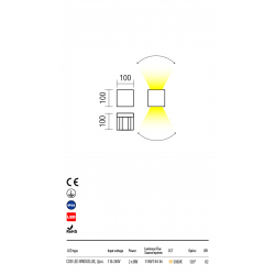 SIENINIS LED ŠVIESTUVAS VARY 12W 3000K rudas internetu