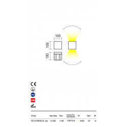 SIENINIS LED ŠVIESTUVAS VARY 12W 4000K rudas kaina